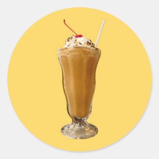 Chocolate Milkshake Classic Round Sticker