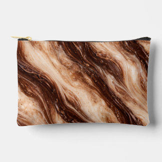 Chocolate Milkshake Marble Texture Accessory Pouch