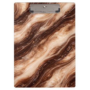 Chocolate Milkshake Marble Texture Clipboard