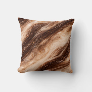 Chocolate Milkshake Marble Texture Cushion
