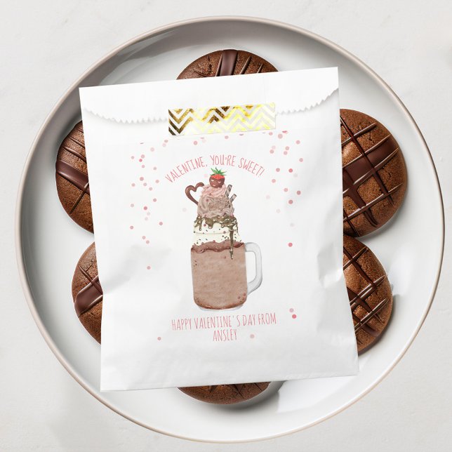 Chocolate Milkshake Valentine's Day Classroom Favour Bag (Creator Uploaded)