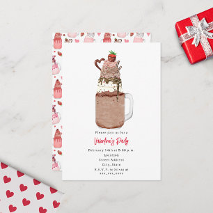 Chocolate Milkshake Valentine's Party Invite