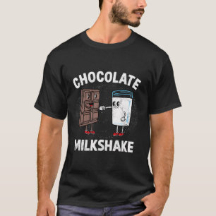 Chocolate Milkshake Vintage Retro Funny Pun Humour T-Shirt