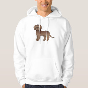 Chocolate Mini Goldendoodle Cartoon Dog Hoodie