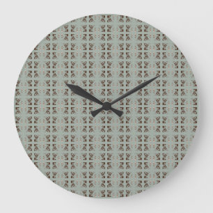 CHOCOLATE MINT acrylic wall clock