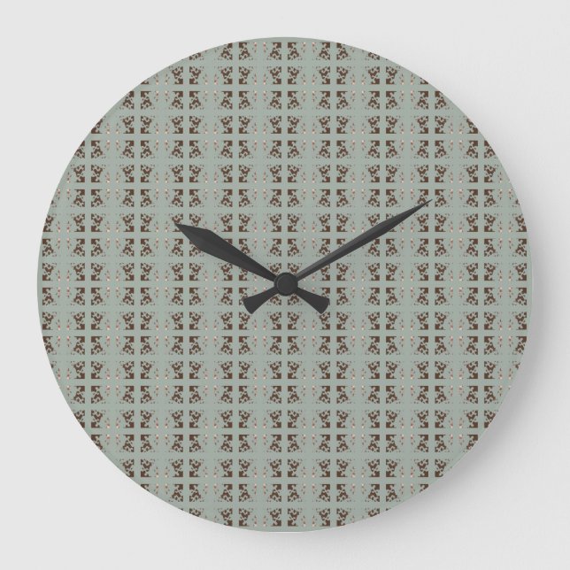 CHOCOLATE MINT acrylic wall clock  (Front)