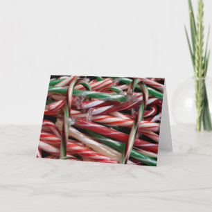 Chocolate Mint Candy Canes Holiday Festive Card