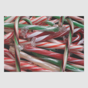 Chocolate Mint Candy Canes Holiday Festive Tissue Paper