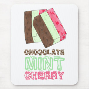 Chocolate Mint Cherry Spumoni Ice Cream Gelato Mouse Pad