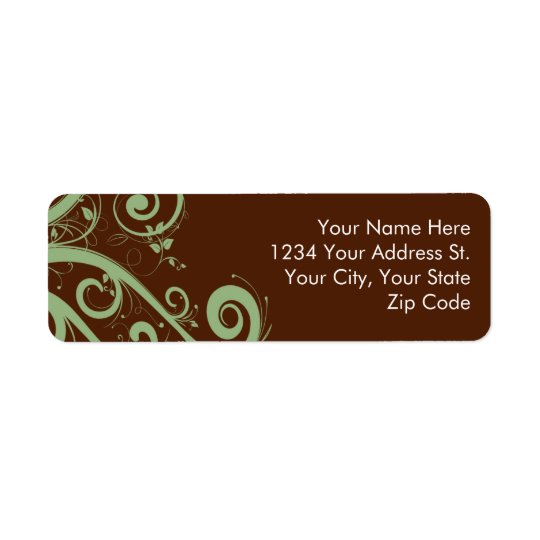 Chocolate Mint Return Address Labels
