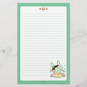 Chocolate Mint Truffle Bunny Stationery