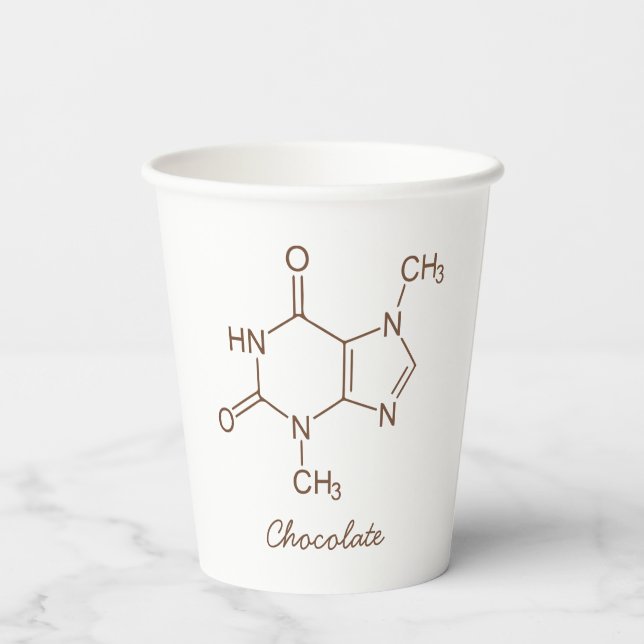 Chocolate Molecule Personalised Paper Cups (Back)