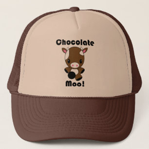 Chocolate Moo Kawaii Cow Trucker Hat