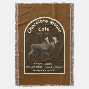 Chocolate Moose Cafe Throw Blanket