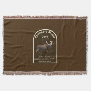 Chocolate Moose Cafe Throw Blanket