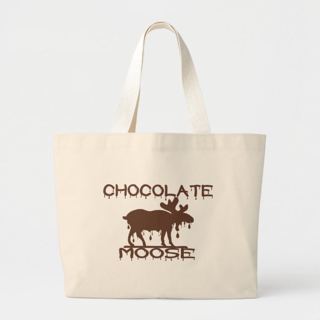 Chocolate Moose Large Tote Bag (Front)