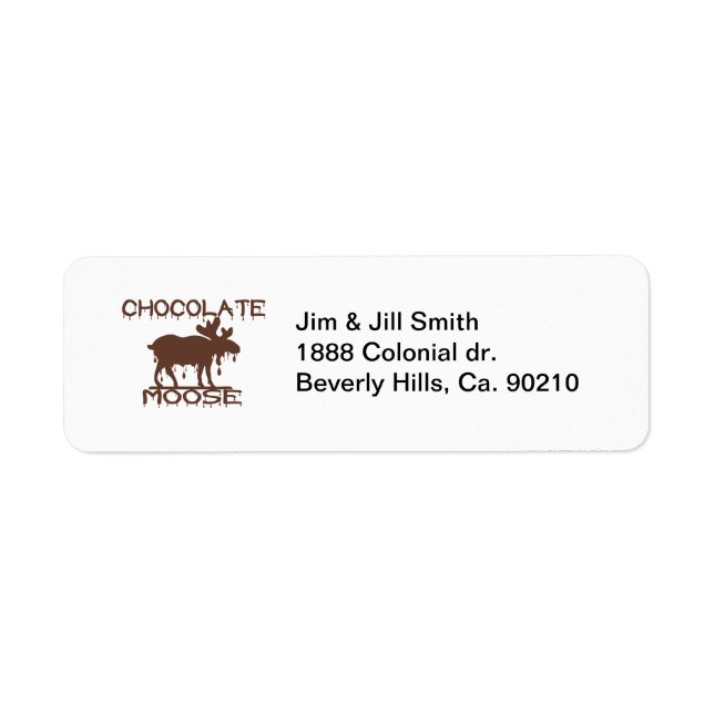Chocolate Moose Return Address Label (Front)