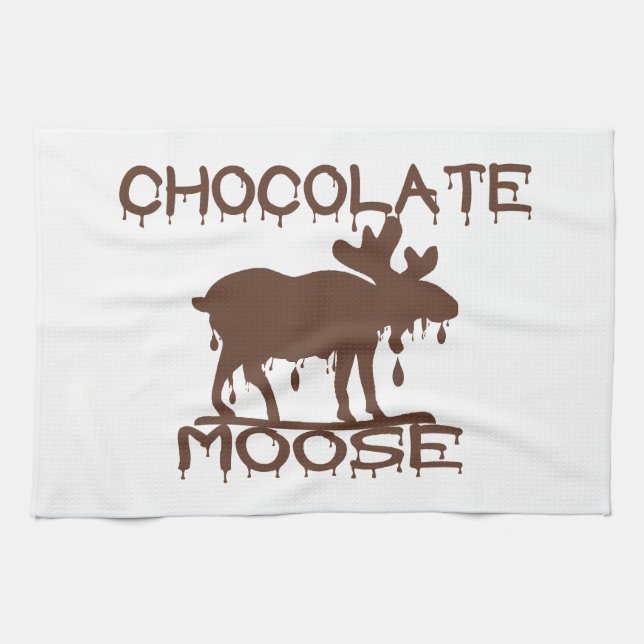 Chocolate Moose Tea Towel (Horizontal)