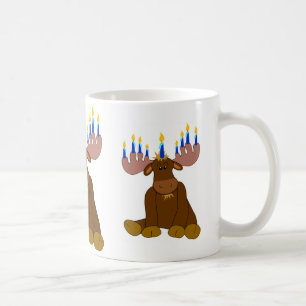 Chocolate Moose with Candles Coffee Mug