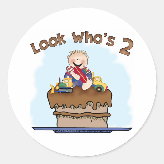 Chocolate Mud 2nd Birthday Classic Round Sticker (Front)