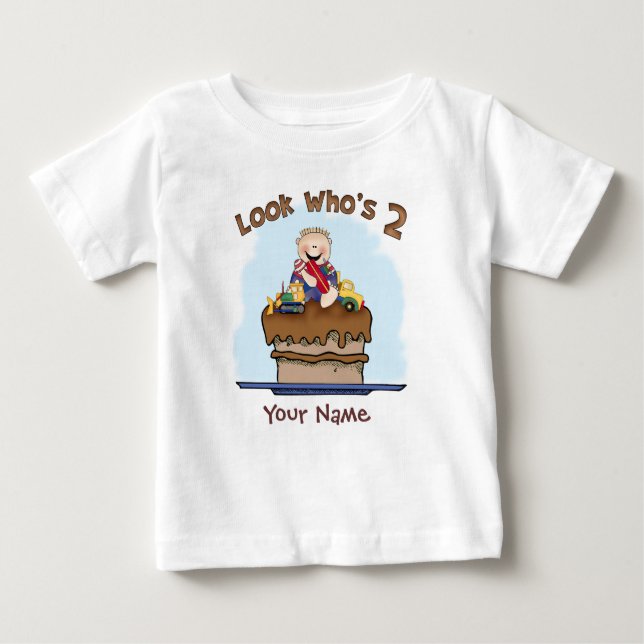 Chocolate Mud 2nd Birthday Personalised Baby T-Shirt (Front)