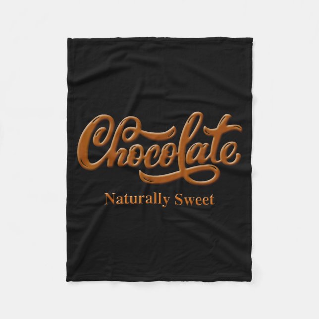 Chocolate Naturally Sweet Tee Proud-black Woman  Fleece Blanket (Front)