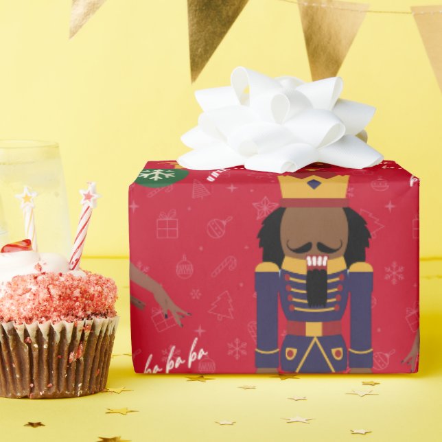 Chocolate Nutcracker Gift Wrap  (Birthday Party)