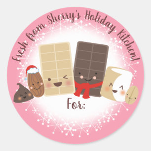 Chocolate nuts baking sweets Christmas sticker