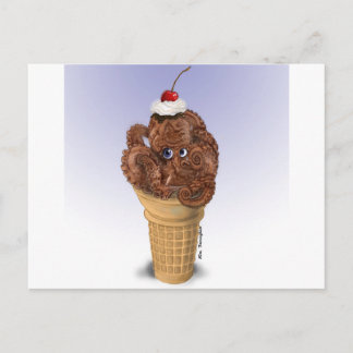 Chocolate Octopus Ice Cream Postcard