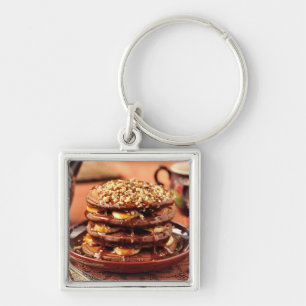 Chocolate Pancakes with Bananas and Caramel Key Ring