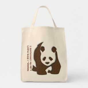 Chocolate Panda tote bag