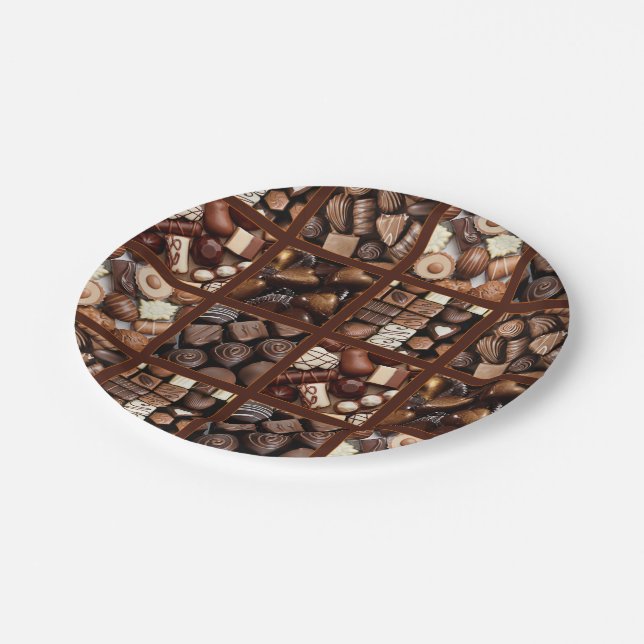 chocolate paper plate (Angled)