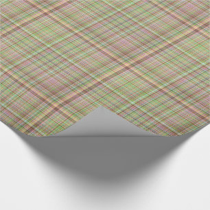 Chocolate Pastels Plaid 14-Gift Wrapping Paper