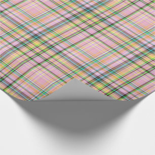 Chocolate Pastels Plaid 21-Gift Wrapping Paper
