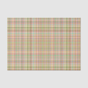 Chocolate Pastels Plaid 24-TISSUE WRAP PAPER