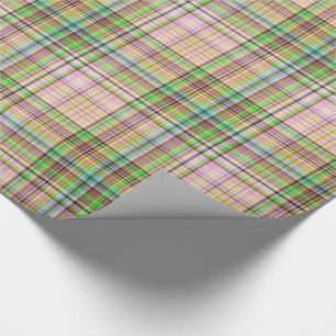 Chocolate Pastels Plaid 28-Gift Wrapping Paper