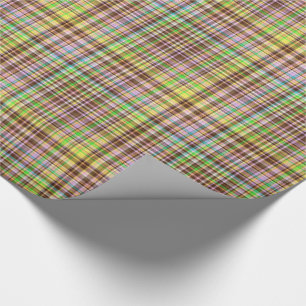 Chocolate Pastels Plaid 3-Gift Wrapping Paper