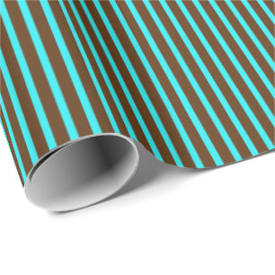 Chocolate Pastels Stripes 21-Gift Wrapping Paper