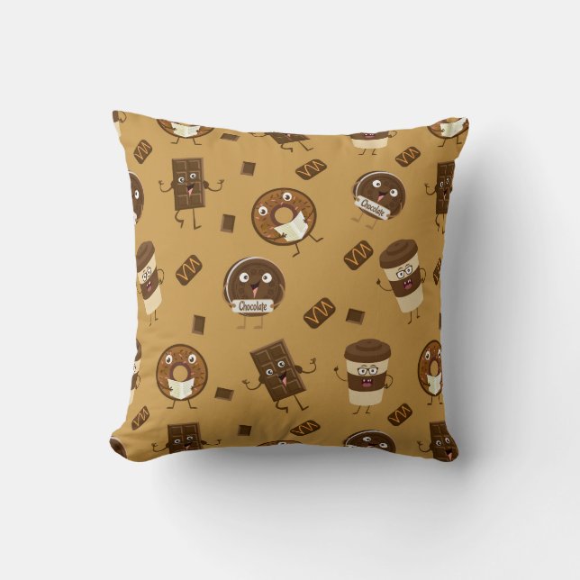 Chocolate pattern cushion (Front)