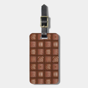Chocolate Pattern Luggage Tag