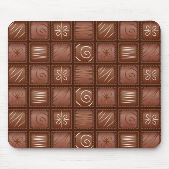 Chocolate Pattern Mouse Pad (Front)