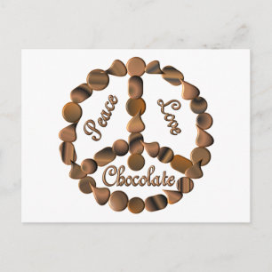 Chocolate Peace Sign Postcard