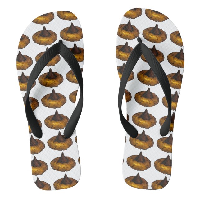 Chocolate Peanut Butter Cookie Baked Goods Foodie Thongs (Footbed)
