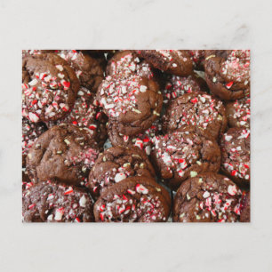 Chocolate Peppermint Cookies Holiday Postcard