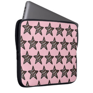 Chocolate Peppermint Star Christmas Holiday Cookie Laptop Sleeve
