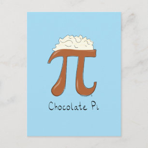 Chocolate Pi Cute Math Pi Day Postcard