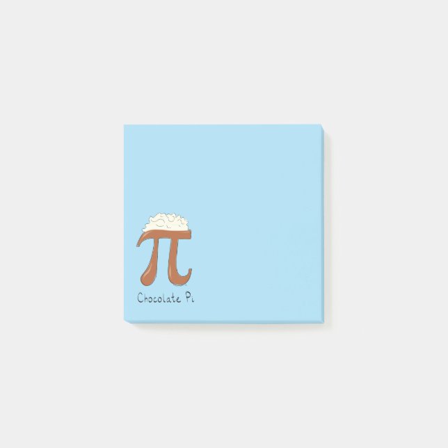 Chocolate Pi Math Teacher Post-it Notes (Front)