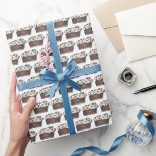 Chocolate Pie Whipped Cream Slice Dessert Baking Wrapping Paper