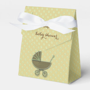 chocolate & pistachio polka dot buggy favour box