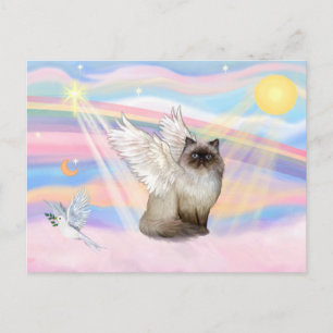 Chocolate Point Himalayan Cat  Angel Postcard